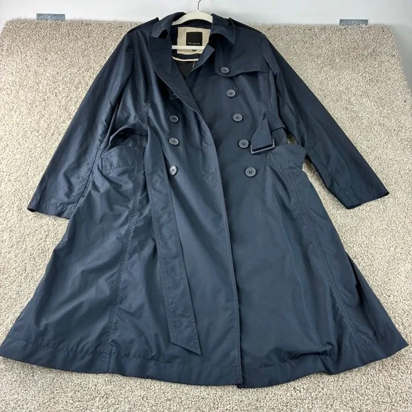 The Limited Womens Trench Coat Medium Blue Rain Lightweight Jacket Casual Career - Picture 6 of 9